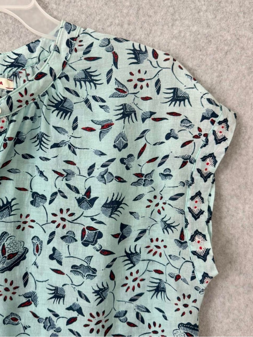 Xirena Shirt Dress Size XS Blue Floral Mini Coastal Beach Casual Resort Luxury - Picture 3 of 8